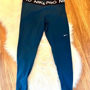 Nike Pro Dri-Fit Teal Blue Leggings